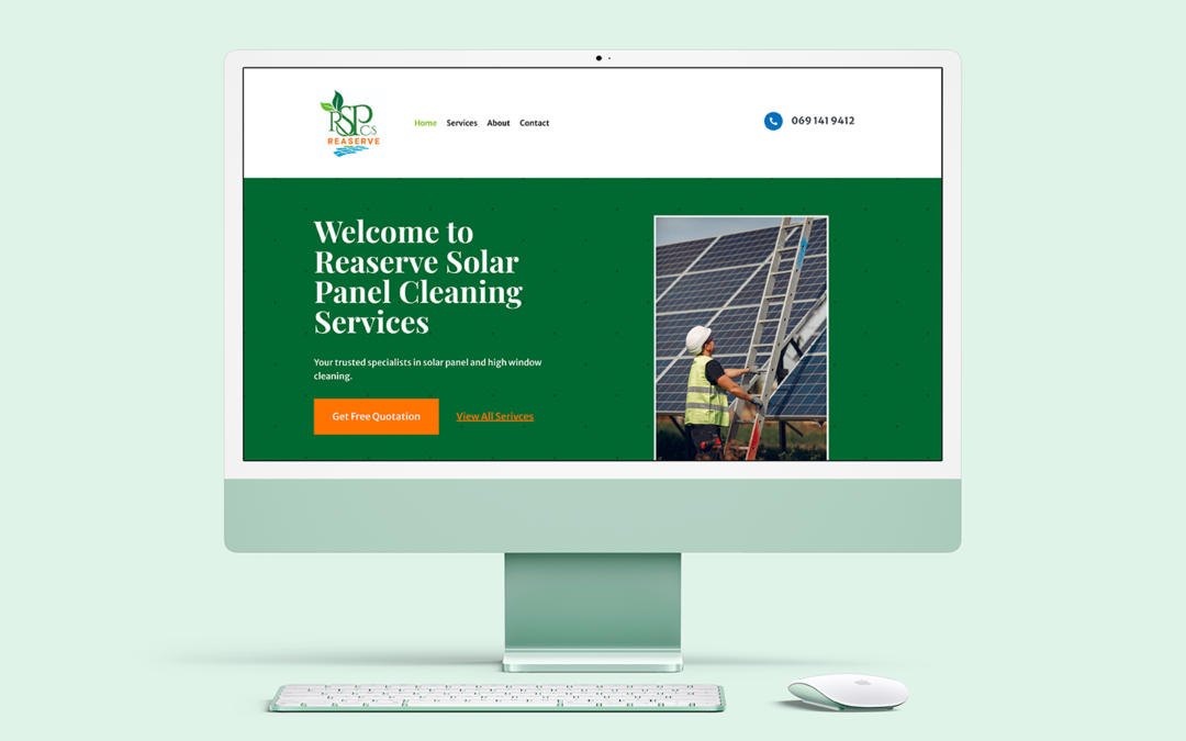Solar Cleaning Company Website